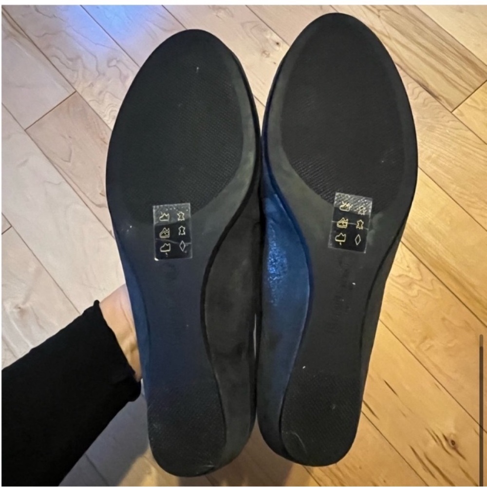 L'Amour Des Pieds Collection Bracey Slip-On Wedge Shoes Black Leather size 8.5 - Picture 8 of 9